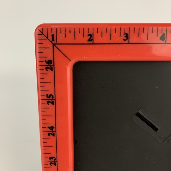 Vintage Plastic Red Ruler Novelty Picture Frame Teacher Student Artist 4x5.75" - Picture 2 of 12